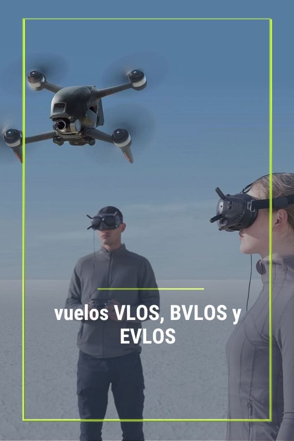 vuelos VLOS, BVLOS y EVLOS
